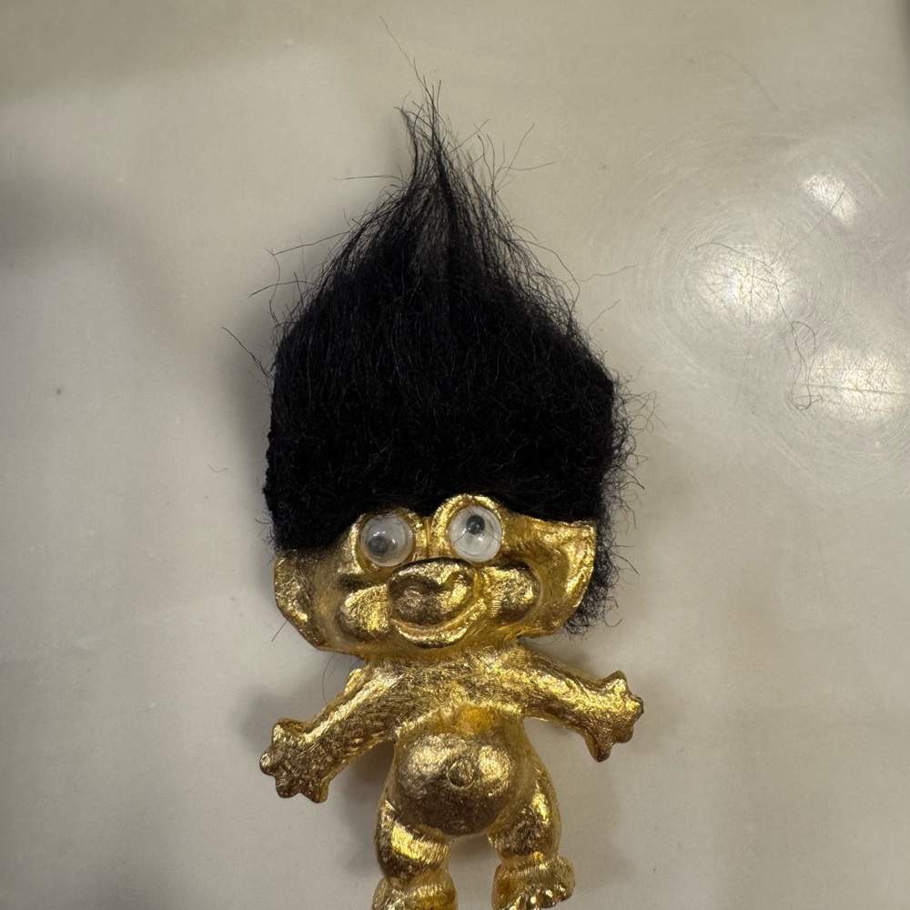 Troll Googly Eyed Gold Tone Brooch Pins sold separately Vintage 1960